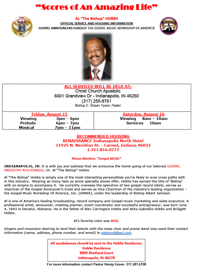 Al Hobbs Homegoing 2014