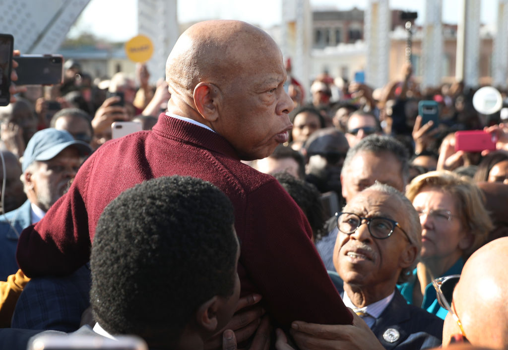 Presidential Democratic Candidates March Across Edmund Pettus Bridge Marking 55th Anniversary Of Selma's Bloody Sunday