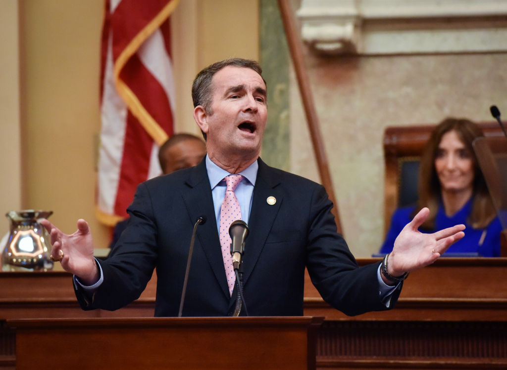 Governor Ralph Northam addresses a joint session of the Virginia General Assembly, which went solidly blue in 2019, on January 08 in Richmond, VA.