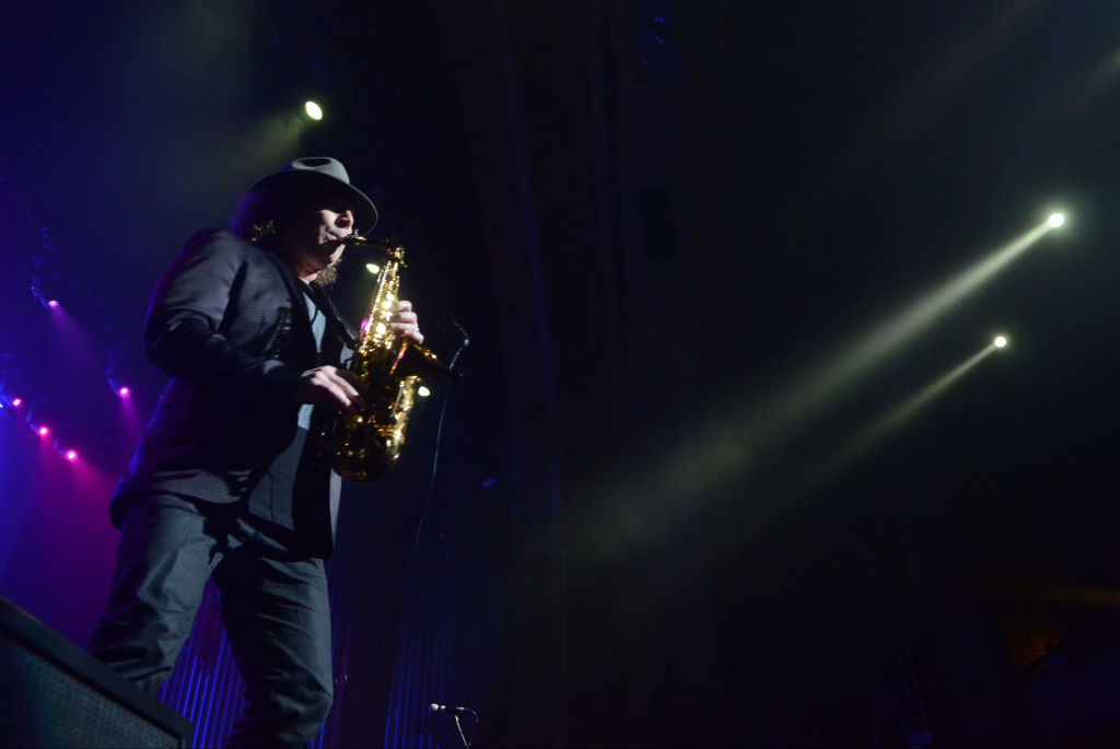 Boney James performs on the Alto saxophone. At the Santander Performing Arts Center in Reading Friday night March 28, 2014, where musician Boney James was performing as the opening show of the Boscov's Berks Jazz Fest. Photo by Ben Hasty