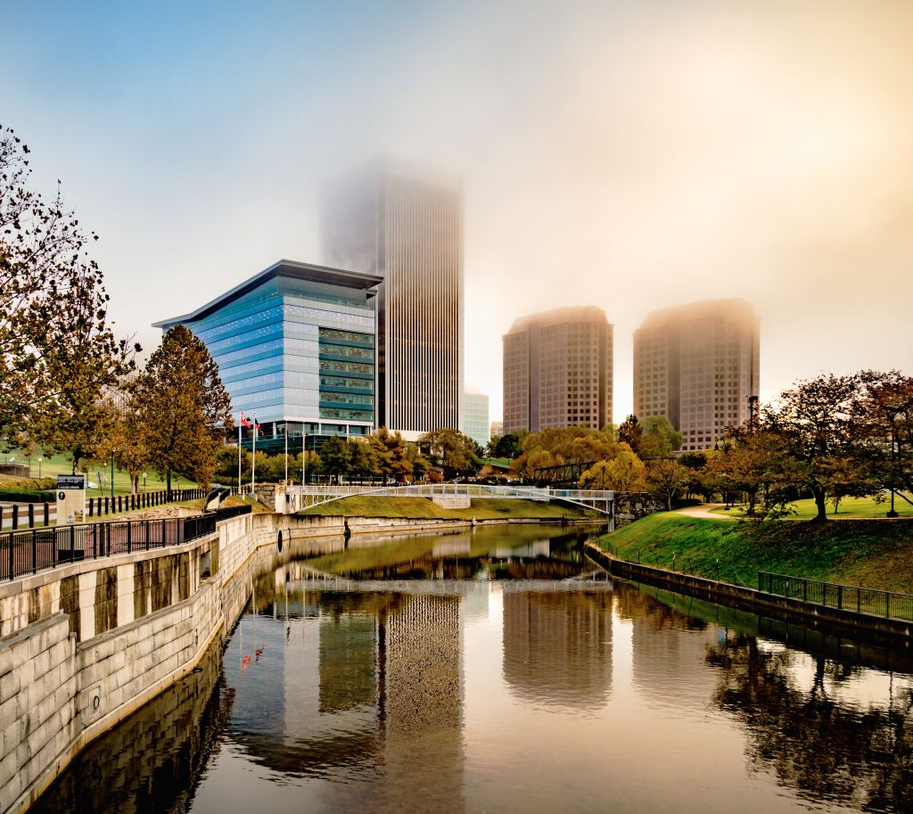 Foggy Sunrise on the Canal